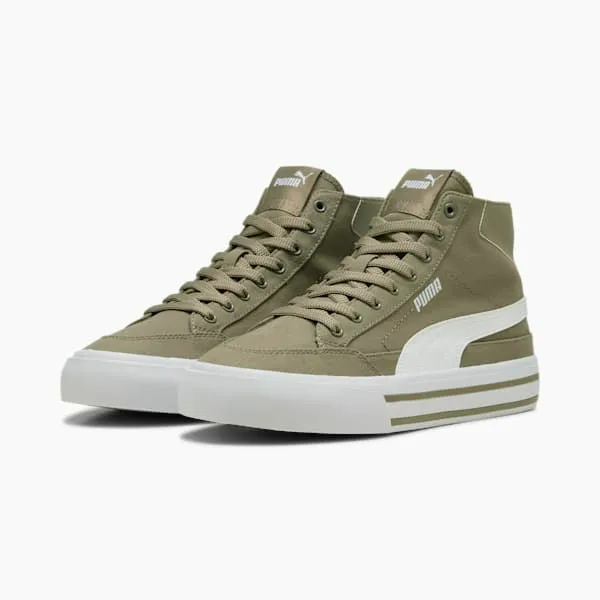 Puma Lifestyle Court Classic Vulcanized Formstrip 039s Mid Top Sneakers Velvet Mosspuma White 8211 Men Puma Lifestyle Court Classic Vulcanized Formstrip 039s Mid Top Sneakers Velvet Mosspuma White 8211 Men