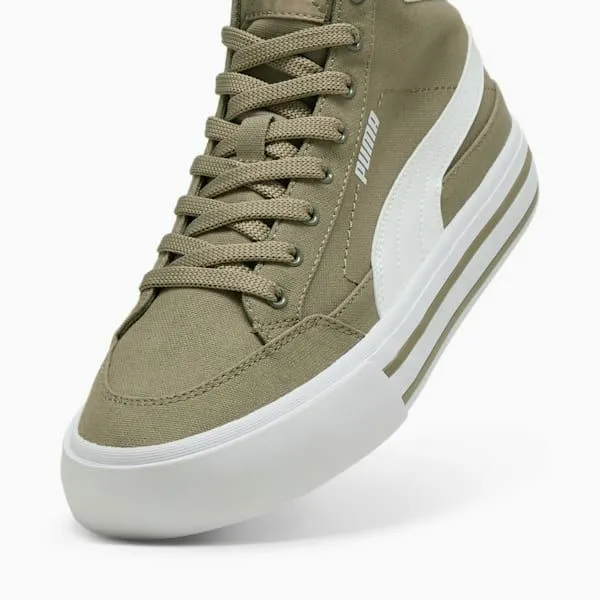 Puma Lifestyle Court Classic Vulcanized Formstrip 039s Mid Top Sneakers Velvet Mosspuma White 8211 Men Puma Lifestyle Court Classic Vulcanized Formstrip 039s Mid Top Sneakers Velvet Mosspuma White 8211 Men