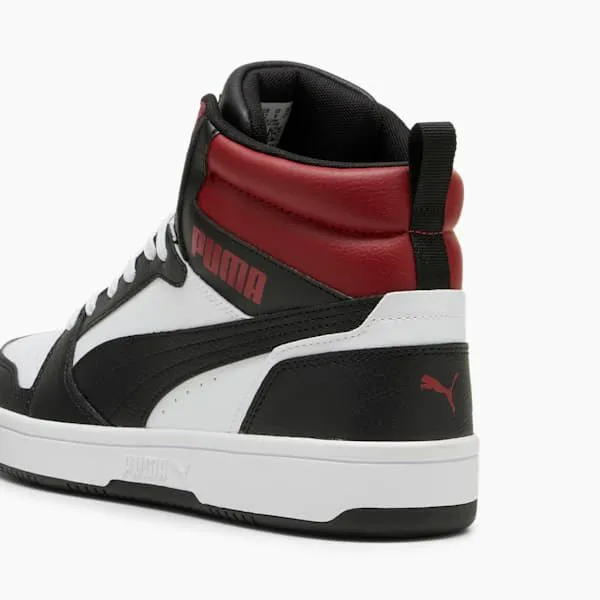 Puma Lifestyle Rebound V6 039s Mid Top Sneakers Puma Whitepuma Blackintense Red 8211 Men