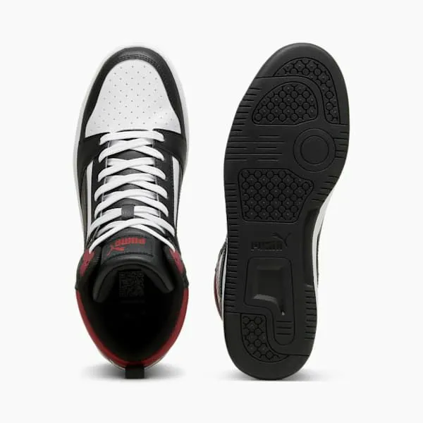 Puma Lifestyle Rebound V6 039s Mid Top Sneakers Puma Whitepuma Blackintense Red 8211 Men