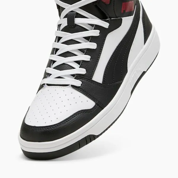Puma Lifestyle Rebound V6 039s Mid Top Sneakers Puma Whitepuma Blackintense Red 8211 Men