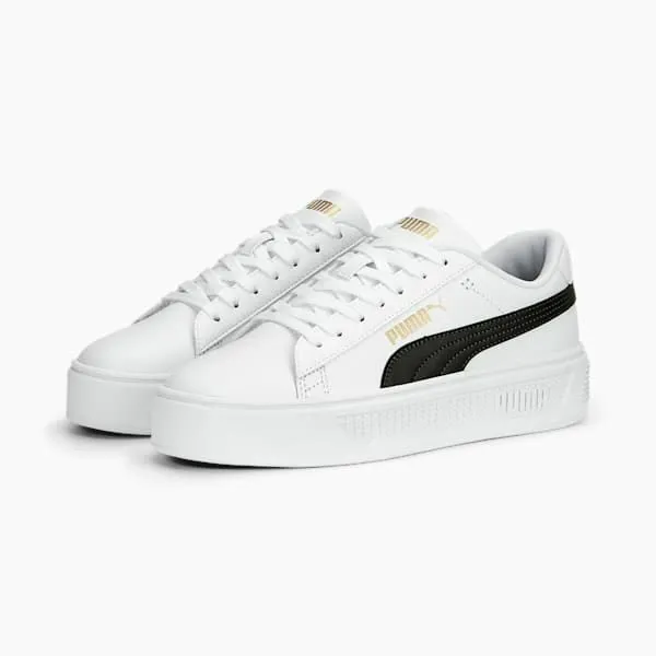 Puma Lifestyle Smash V3 039s Platform Sneakers Puma Whitepuma Blackpuma Gold 8211 Women Puma Lifestyle Smash V3 039s Platform Sneakers Puma Whitepuma Blackpuma Gold 8211 Women