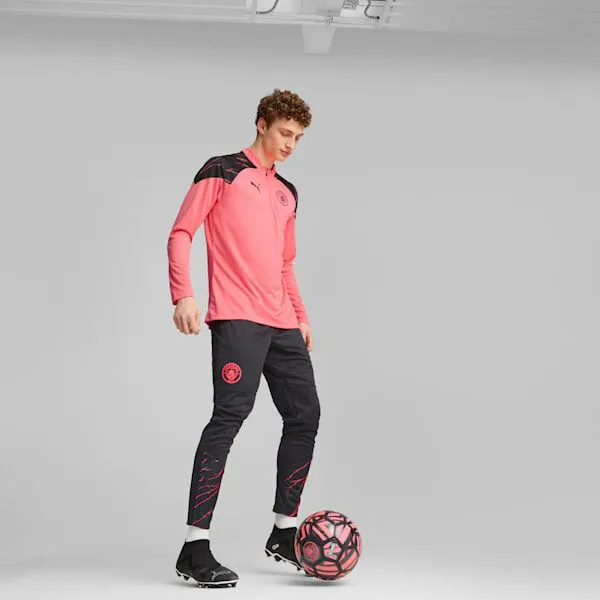 Puma Pants Manchester City 039s Soccer Pants Dark Navysunset Glow 8211 Men