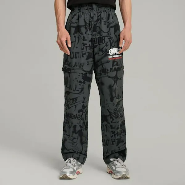 Puma Pants PUMA X LMC 039s Patterned Pants Shadow Gray 8211 Men