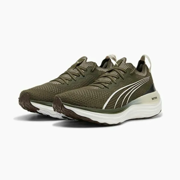 Puma Running ForeverRun NITRO Knit 039s Road Running Shoes Dark Olivepuma White 8211 Men Puma Running ForeverRun NITRO Knit 039s Road Running Shoes Dark Olivepuma White 8211 Men