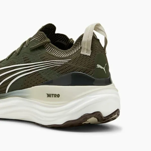 Puma Running ForeverRun NITRO Knit 039s Road Running Shoes Dark Olivepuma White 8211 Men Puma Running ForeverRun NITRO Knit 039s Road Running Shoes Dark Olivepuma White 8211 Men