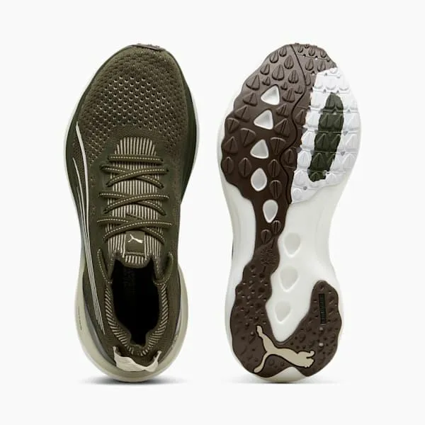 Puma Running ForeverRun NITRO Knit 039s Road Running Shoes Dark Olivepuma White 8211 Men Puma Running ForeverRun NITRO Knit 039s Road Running Shoes Dark Olivepuma White 8211 Men