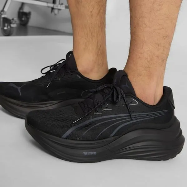 Puma Running MagMax NITRO 039s Road Running Shoes Puma Blackgalactic Gray 8211 Men