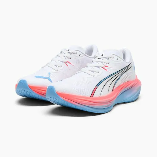 Puma Running PUMA X ALEX TOUSSAINT Deviate NITRO 3 039s Road Running Shoes Puma Whiteteam Light Bluepuma Silver 8211 Women