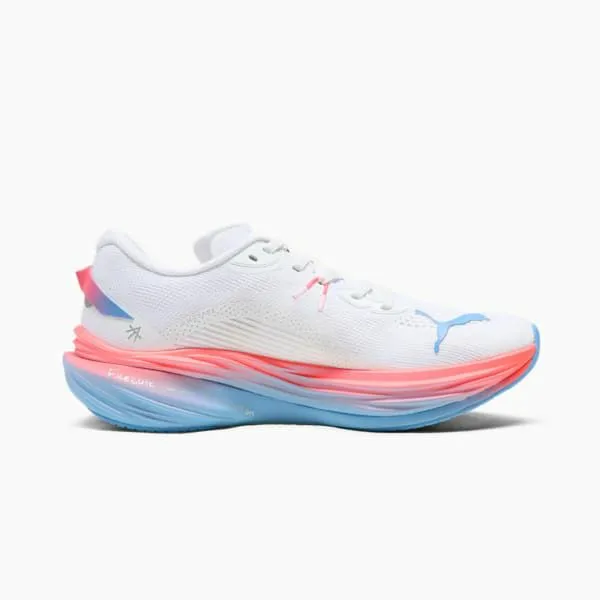 Puma Running PUMA X ALEX TOUSSAINT Deviate NITRO 3 039s Road Running Shoes Puma Whiteteam Light Bluepuma Silver 8211 Women