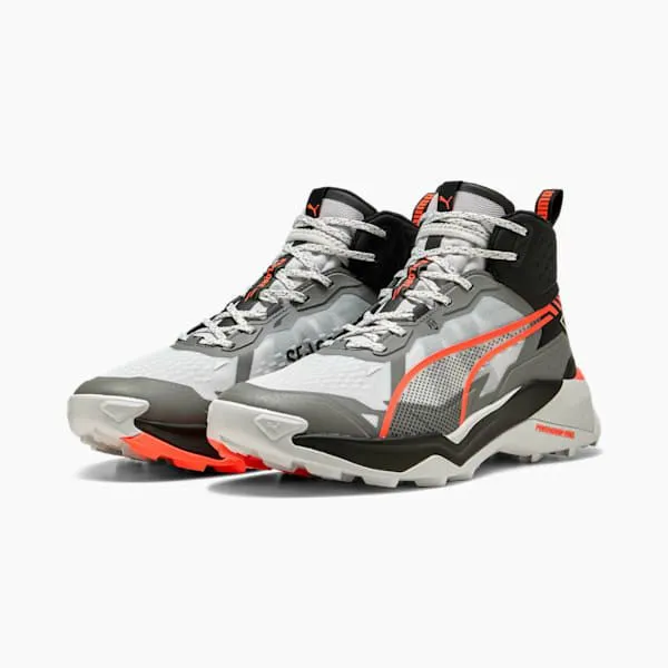 Puma Running SEASONS Explore NITRO 2 039s Mid Top Trail Running Shoes Feather Graycast Ironglowing Red 8211 Men Puma Running SEASONS Explore NITRO 2 039s Mid Top Trail Running Shoes Feather Graycast Ironglowing Red 8211 Men