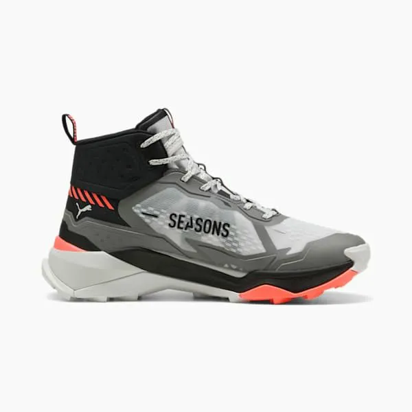 Puma Running SEASONS Explore NITRO 2 039s Mid Top Trail Running Shoes Feather Graycast Ironglowing Red 8211 Men Puma Running SEASONS Explore NITRO 2 039s Mid Top Trail Running Shoes Feather Graycast Ironglowing Red 8211 Men