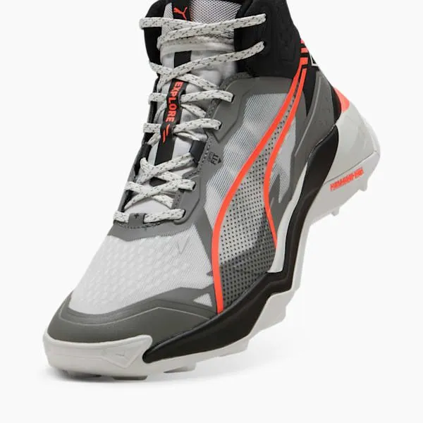 Puma Running SEASONS Explore NITRO 2 039s Mid Top Trail Running Shoes Feather Graycast Ironglowing Red 8211 Men Puma Running SEASONS Explore NITRO 2 039s Mid Top Trail Running Shoes Feather Graycast Ironglowing Red 8211 Men