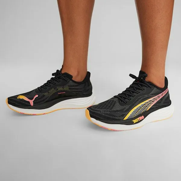 Puma Running Velocity NITRO 3 039s Road Running Shoes Puma Blackpuma Silversun Stream 8211 Women