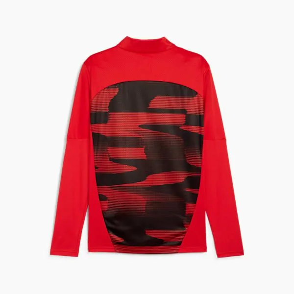 Puma TShirts and Tops AC Milan PreMatch 039s Soccer QuarterZip Pullover For All Time Redpuma Black 8211 Men