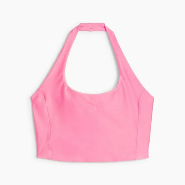 Puma TShirts and Tops Dare To 039s Halterneck Crop Top Fast Pink 8211 Women