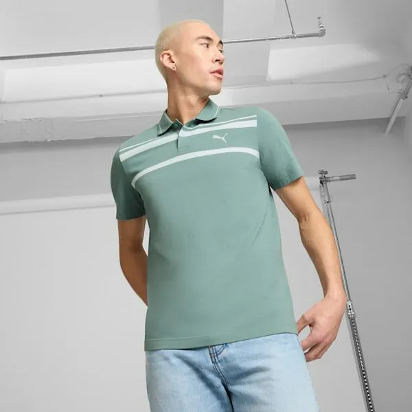 Puma TShirts and Tops ESS ELEVATED 039s Polo Shirt Green Moon 8211 Men
