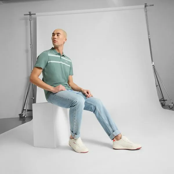 Puma TShirts and Tops ESS ELEVATED 039s Polo Shirt Green Moon 8211 Men