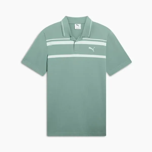 Puma TShirts and Tops ESS ELEVATED 039s Polo Shirt Green Moon 8211 Men