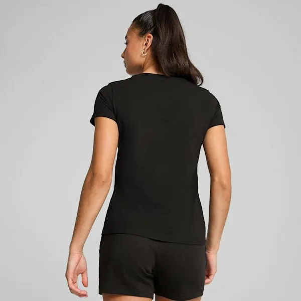 Puma TShirts and Tops Essentials Elevated 039s Tee Puma Black 8211 Women