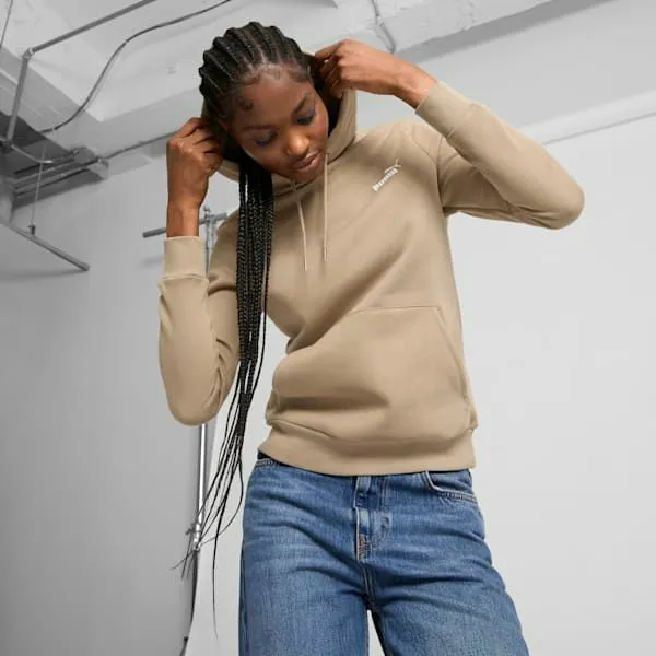 Puma TShirts and Tops Essentials Small Logo 039s Hoodie Oak Branch 8211 Women