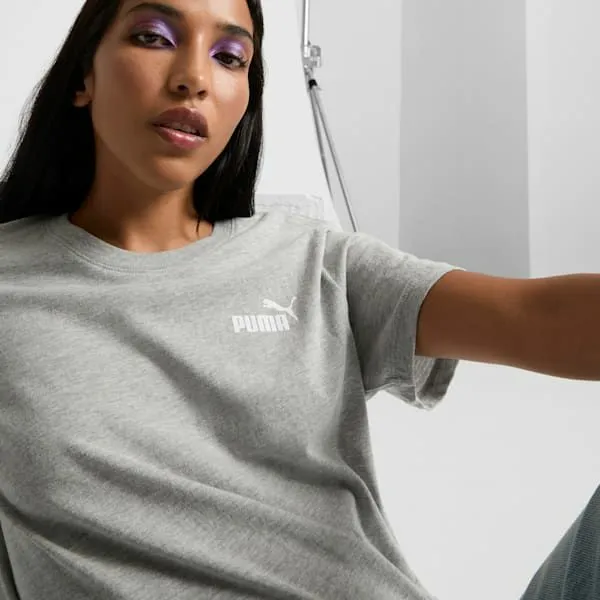 Puma TShirts and Tops Essentials Small Logo 039s Tee Light Gray Heather 8211 Women Puma TShirts and Tops Essentials Small Logo 039s Tee Light Gray Heather 8211 Women