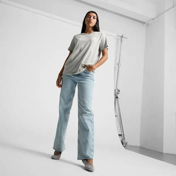 Puma TShirts and Tops Essentials Small Logo 039s Tee Light Gray Heather 8211 Women Puma TShirts and Tops Essentials Small Logo 039s Tee Light Gray Heather 8211 Women