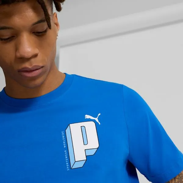 Puma TShirts and Tops GRAPHICS Letter 039s Tee Puma Team Royal 8211 Men