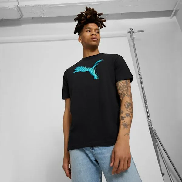 Puma TShirts and Tops GRAPHICS PUMA Logo 039s Tee Puma Black 8211 Men