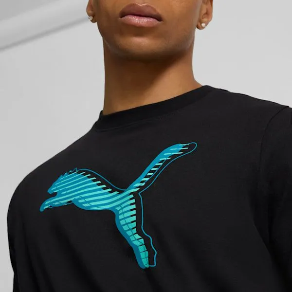 Puma TShirts and Tops GRAPHICS PUMA Logo 039s Tee Puma Black 8211 Men