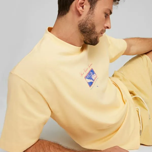 Puma TShirts and Tops Hydration 039s Graphic Tee Chamomile 8211 Men