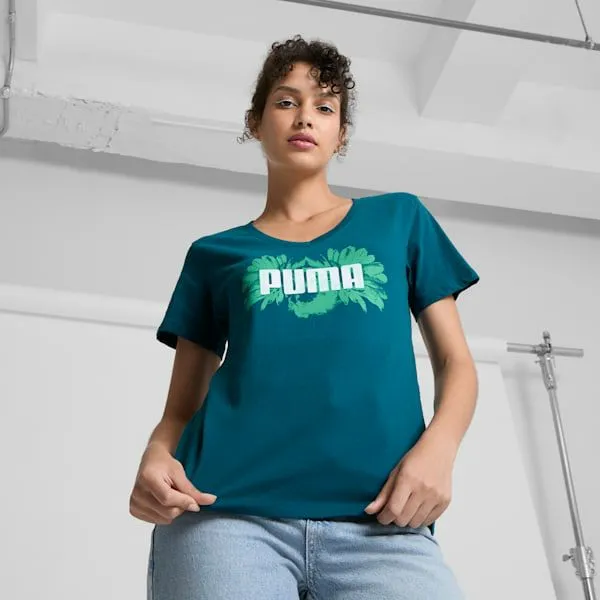 Puma TShirts and Tops In Full Bloom 039s Tee Cold Green 8211 Women