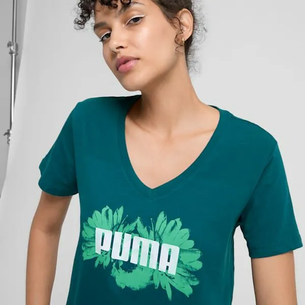 Puma TShirts and Tops In Full Bloom 039s Tee Cold Green 8211 Women