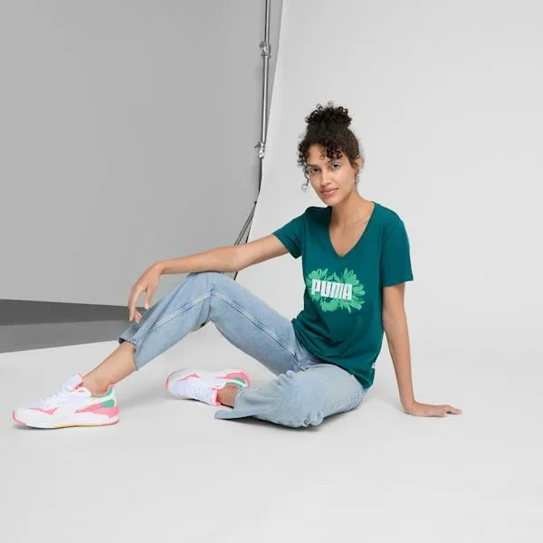 Puma TShirts and Tops In Full Bloom 039s Tee Cold Green 8211 Women