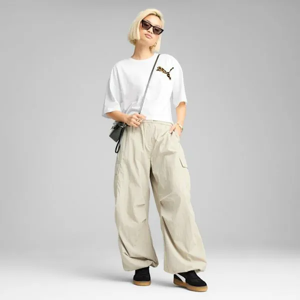 Puma TShirts and Tops LEO LUXE 039s Oversized Short Tee Puma White 8211 Women Puma TShirts and Tops LEO LUXE 039s Oversized Short Tee Puma White 8211 Women