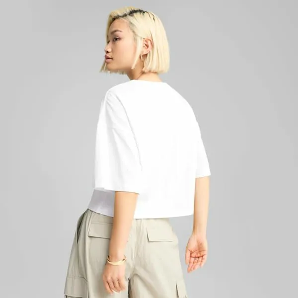 Puma TShirts and Tops LEO LUXE 039s Oversized Short Tee Puma White 8211 Women Puma TShirts and Tops LEO LUXE 039s Oversized Short Tee Puma White 8211 Women
