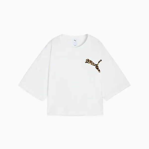 Puma TShirts and Tops LEO LUXE 039s Oversized Short Tee Puma White 8211 Women Puma TShirts and Tops LEO LUXE 039s Oversized Short Tee Puma White 8211 Women