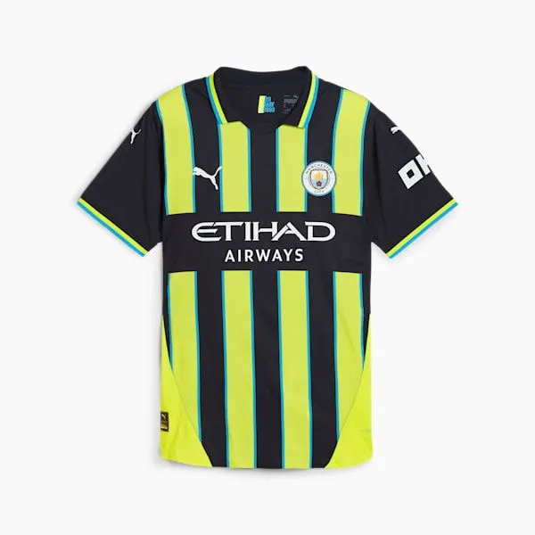 Puma TShirts and Tops Manchester City 2425 Authentic Away 039s Soccer Jersey New Navyyellow Glow 8211 Men Puma TShirts and Tops Manchester City 2425 Authentic Away 039s Soccer Jersey New Navyyellow Glow 8211 Men