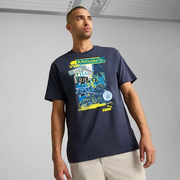 Puma TShirts and Tops Manchester City FtblNRGY 039s Tee Puma Navy 8211 Men
