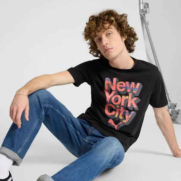 Puma TShirts and Tops NYC Flagship Graphic 039s Tee Puma Black 8211 Men