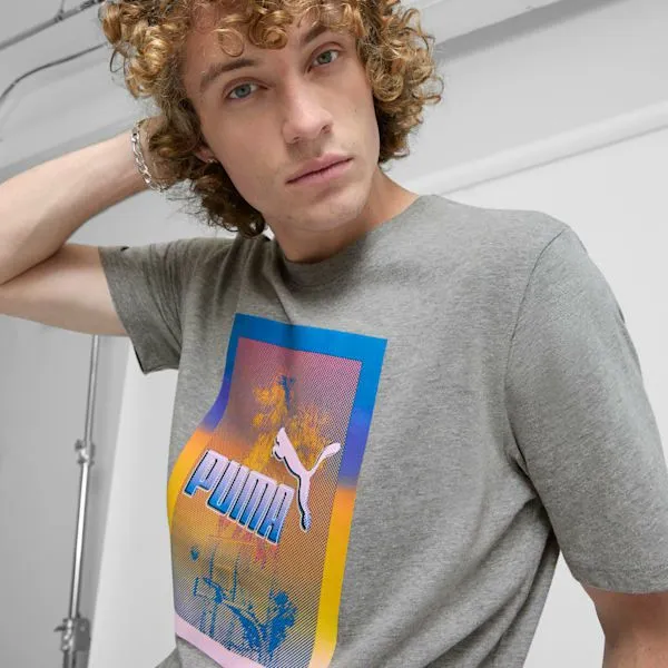 Puma TShirts and Tops Palms 039s Tee Medium Gray Heather 8211 Men