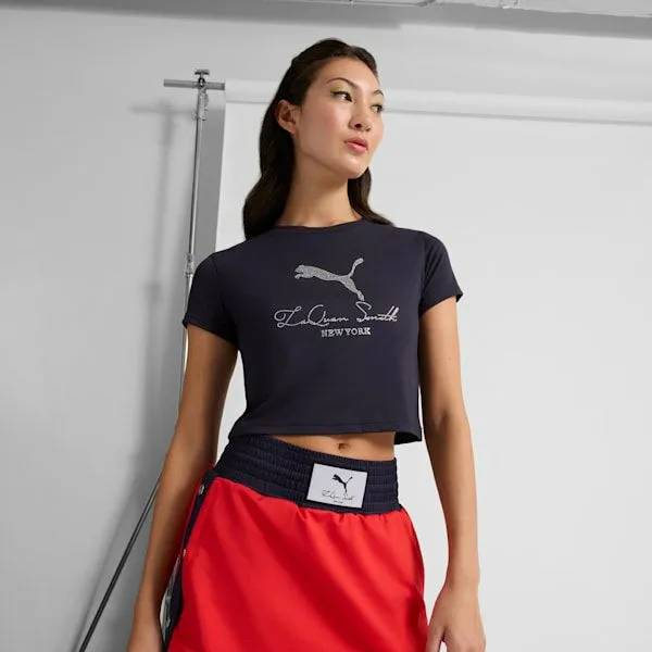 Puma TShirts and Tops PUMA X LAQUAN SMITH 039s Baby Tee New Navy 8211 Women