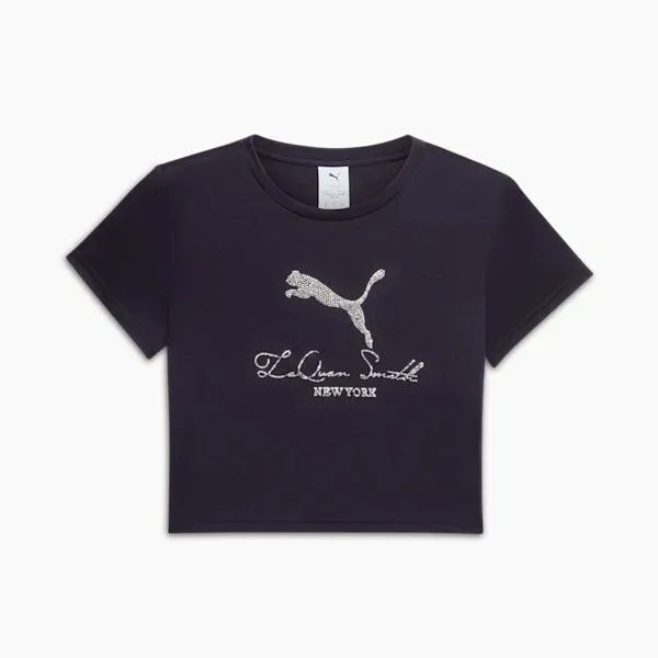 Puma TShirts and Tops PUMA X LAQUAN SMITH 039s Baby Tee New Navy 8211 Women