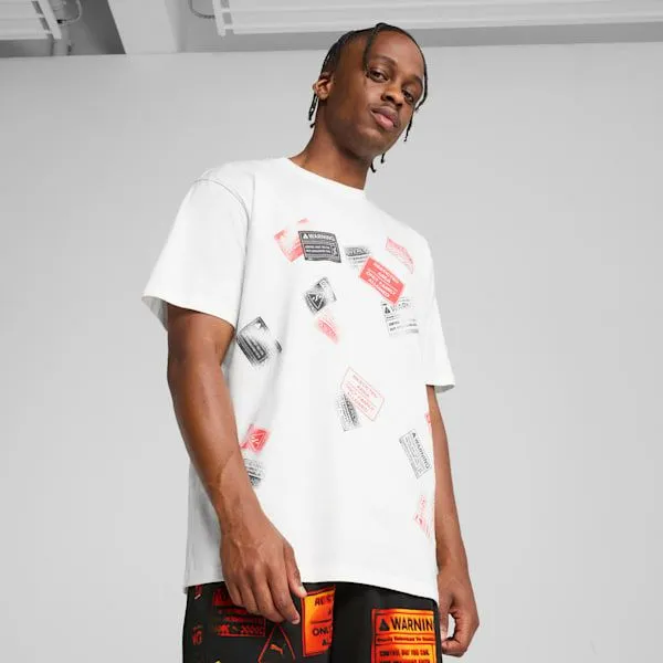 Puma TShirts and Tops Scoot Caution 039s Graphic Tee Puma White 8211 Men