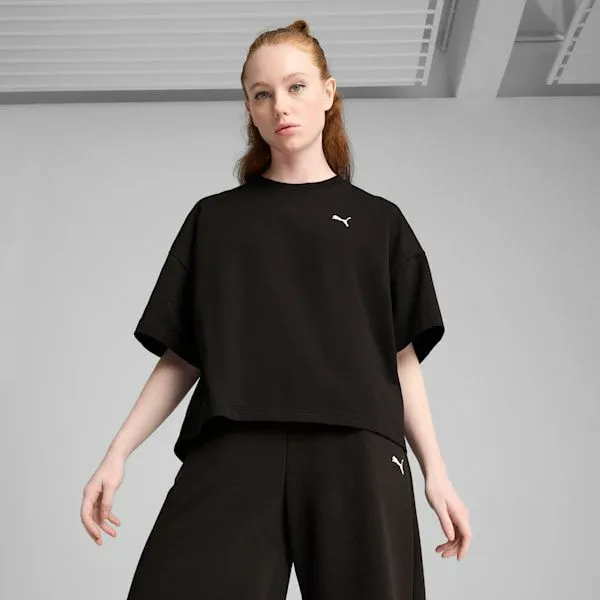 Puma TShirts and Tops Wardrobe Essentials 039s Relaxed Heavy Tee Puma Black 8211 Women Puma TShirts and Tops Wardrobe Essentials 039s Relaxed Heavy Tee Puma Black 8211 Women