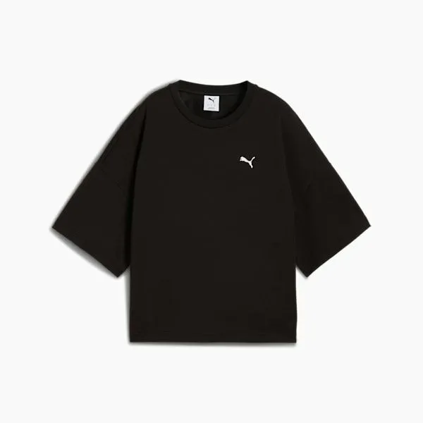 Puma TShirts and Tops Wardrobe Essentials 039s Relaxed Heavy Tee Puma Black 8211 Women Puma TShirts and Tops Wardrobe Essentials 039s Relaxed Heavy Tee Puma Black 8211 Women