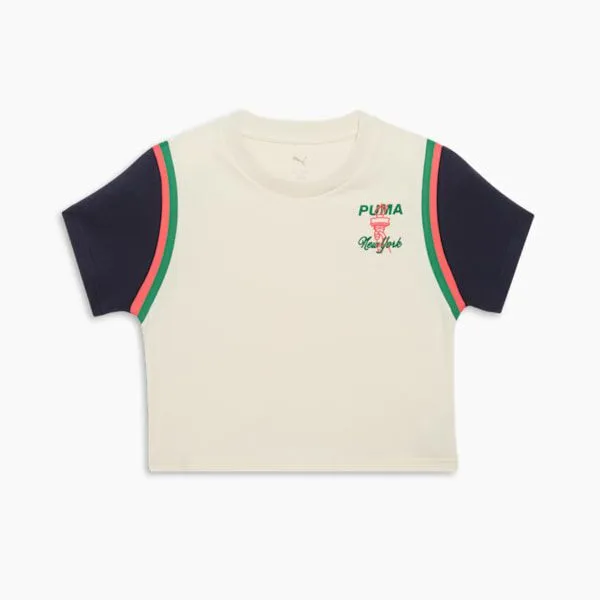 Puma TShirts and Tops Wardrobe Essentials Bright Lights NYC Flagship 039s Baby Tee Alpine Snow 8211 Women Puma TShirts and Tops Wardrobe Essentials Bright Lights NYC Flagship 039s Baby Tee Alpine Snow 8211 Women