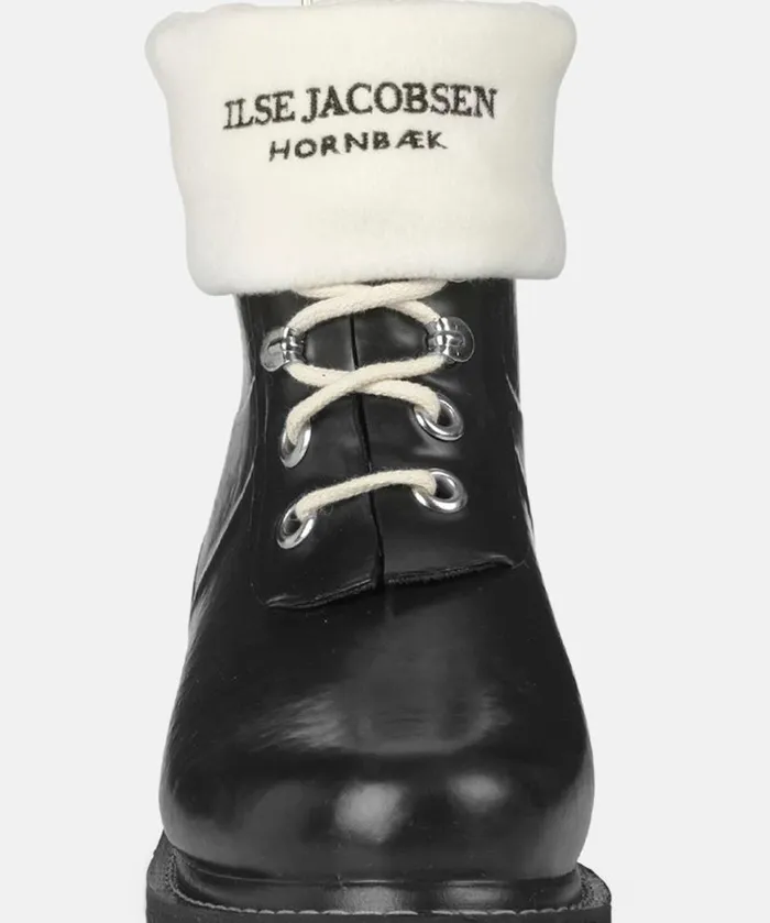 Rainboots Ilse Jacobsen Rainboots Accessories Fleece Sock 8211 Creme Black