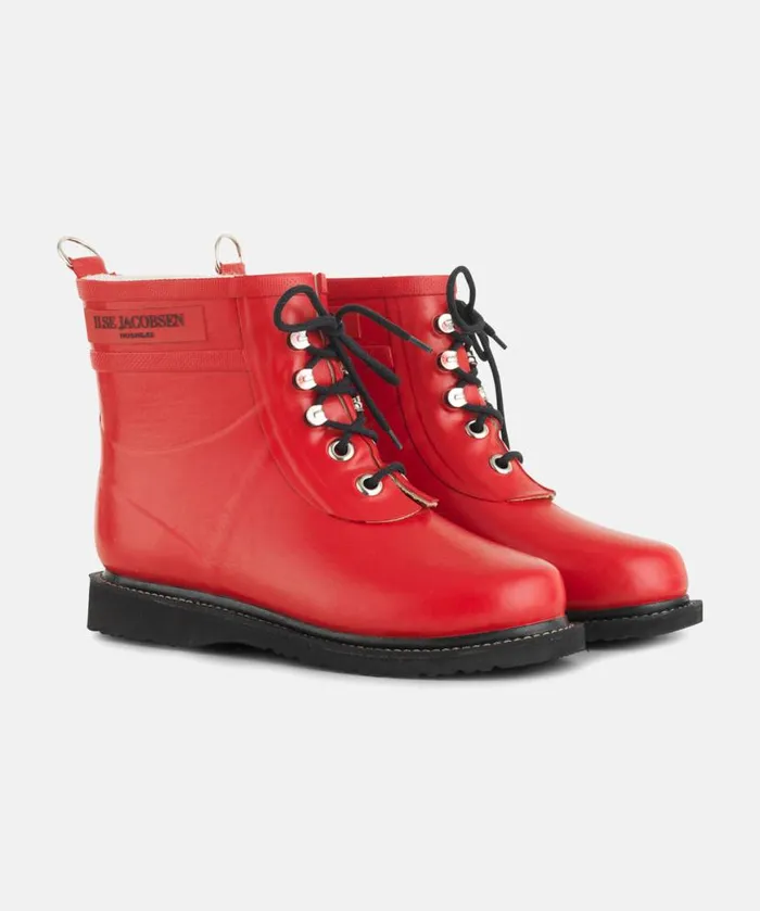 Rainboots Ilse Jacobsen Rainboots Short Short Rubber Boots 8211 Deep Red