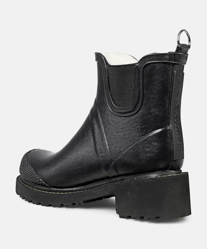 Rainboots Ilse Jacobsen Rainboots Short Short Rubber Boots With High Heel 8211 Black
